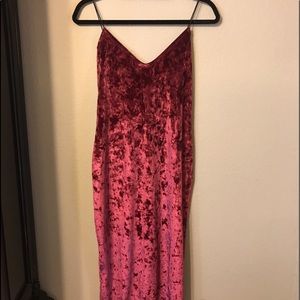 Red Velour Cocktail Dress